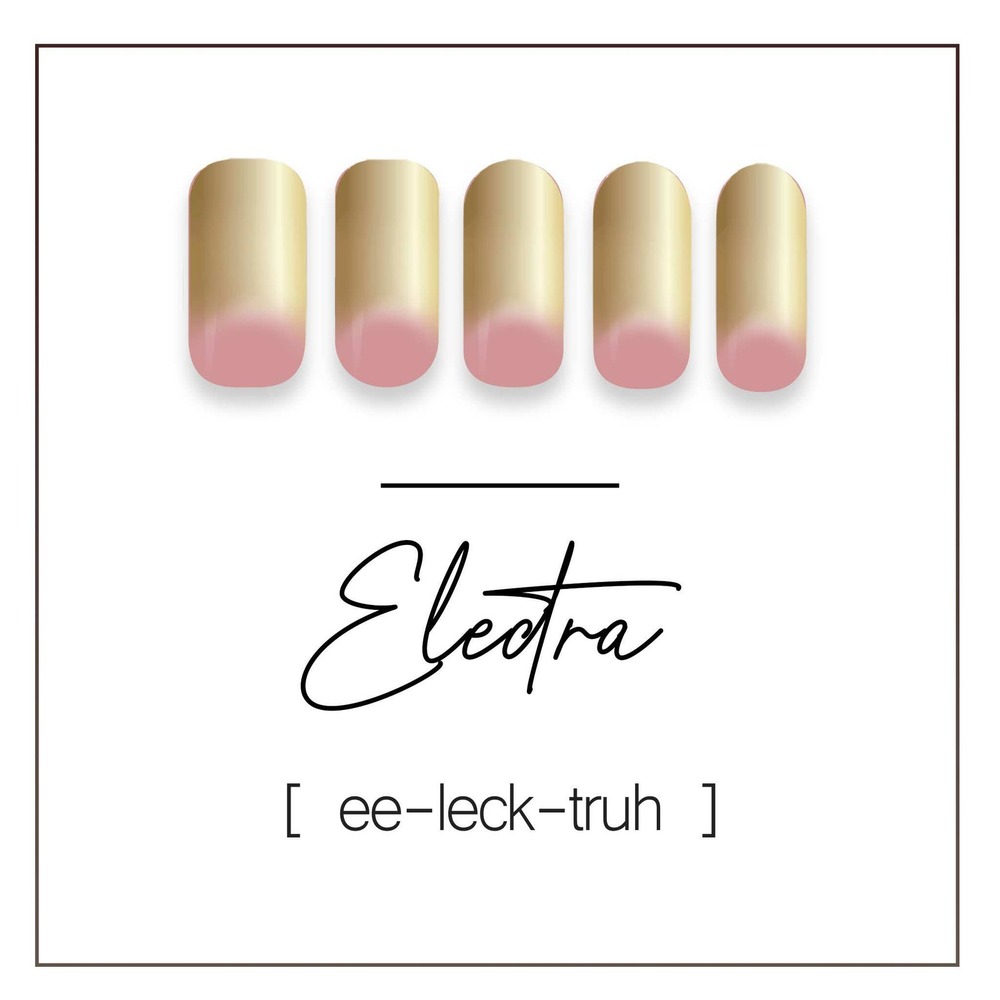 Siara Martin Beauty Elite UV Gel Nail Wraps Electra Gold Pink Ombre Manicure
